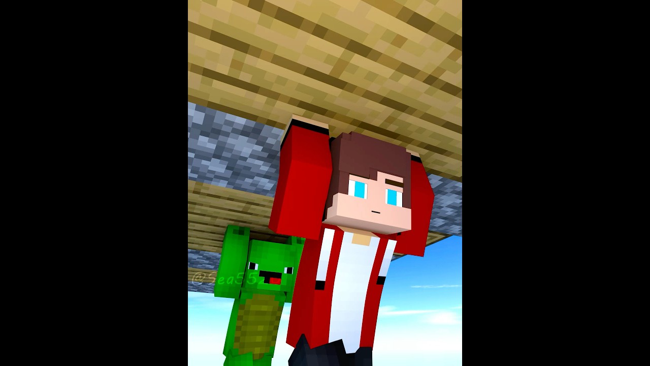 JJ And Mikey Team's OP Strength 💀- MAIZEN Minecraft Animation #shorts