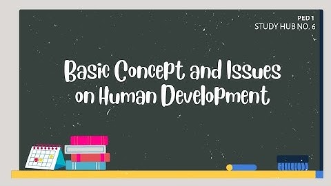 PED 1 Topic #1: Basic Concepts and Issues on Human Development 