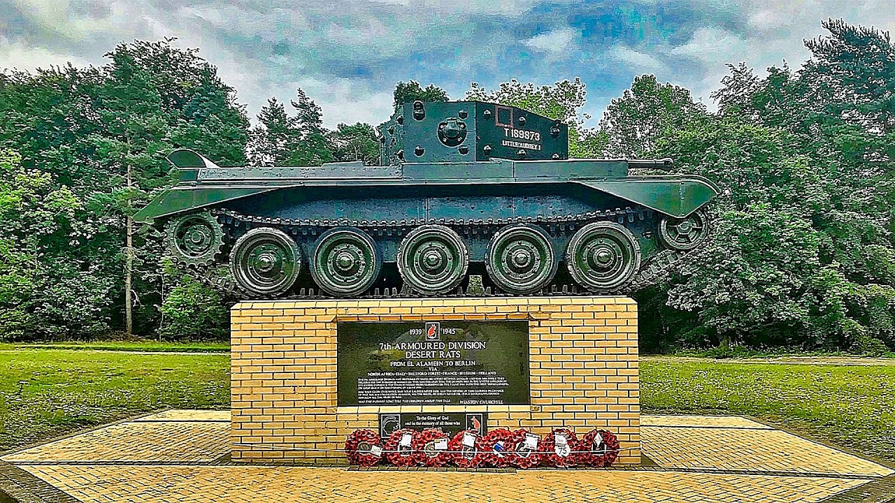 WW 2 Desert Rats Tank,  thetford norfolk 7th Armoured Division uk
