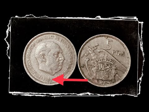 ?? ?1957 Coin 5 Ptas Of Spain Francisco Franco ?