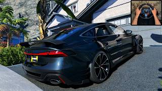 Audi RS7 | The Crew Motorfest | Steering Wheel Gameplay screenshot 4