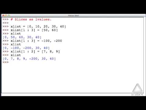 Unit 09 Video 11: Slices as lvalues