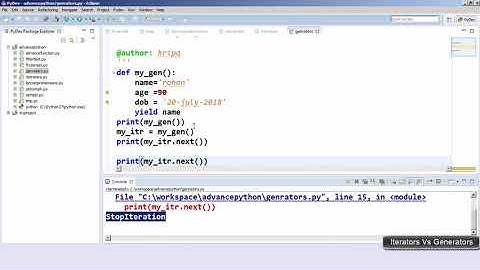 Difference between Iterators and Generators Part-2