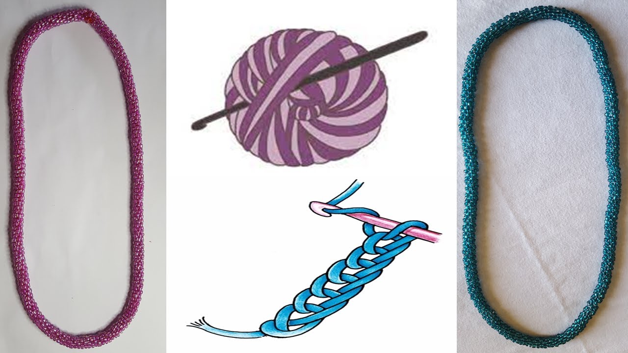 Crochet Art 7فكرة جديدة عقد من الكروشيه والخرز