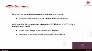 TSMC 24Q3业绩交流会TAIWAN SEMICONDUCTOR MANUFACTURING [TSM.N] 2024 Third quarter results exchange meeting