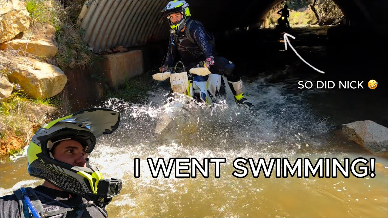 Taking the bikes for a swim at Sunny Corner state forest!