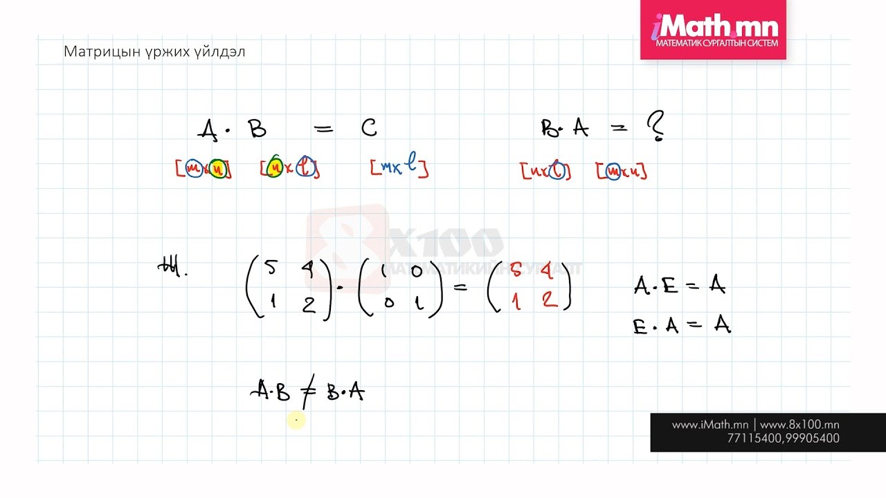 Матрицын үржих үйлдэл