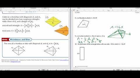 Geometry: Formulas for Triangles and Quadrilaterals Help Video