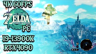 Zelda TOTK Looks AMAZING on PC! RTX 4090 i9 13900K 4K 60fps Gameplay!