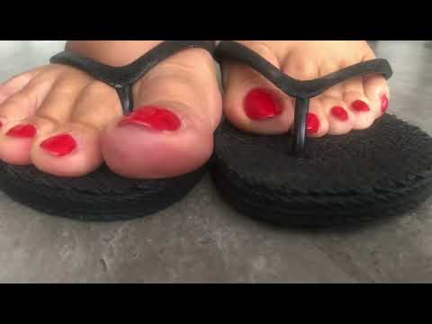 ASMR wear a flip flop sandals
