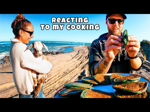 MY BOYFRIEND REACTS TO MY COOKING, STRUGGLES WITH A PET BABY GOAT