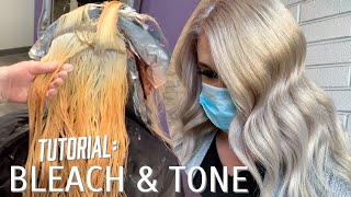 TUTORIAL | BLEACH & TONE | Full Application & Processing + FORMULATION