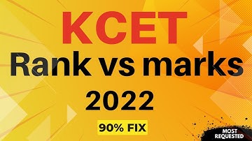 KCET RANK VS MARKS 2022 | best ANALYSIS | KCET RESULTS 2022💯