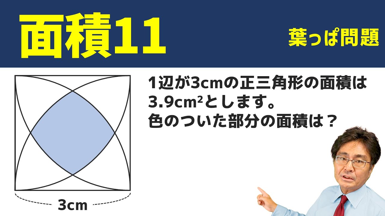 葉っぱ問題【中学受験　算数】（面積11発展編)