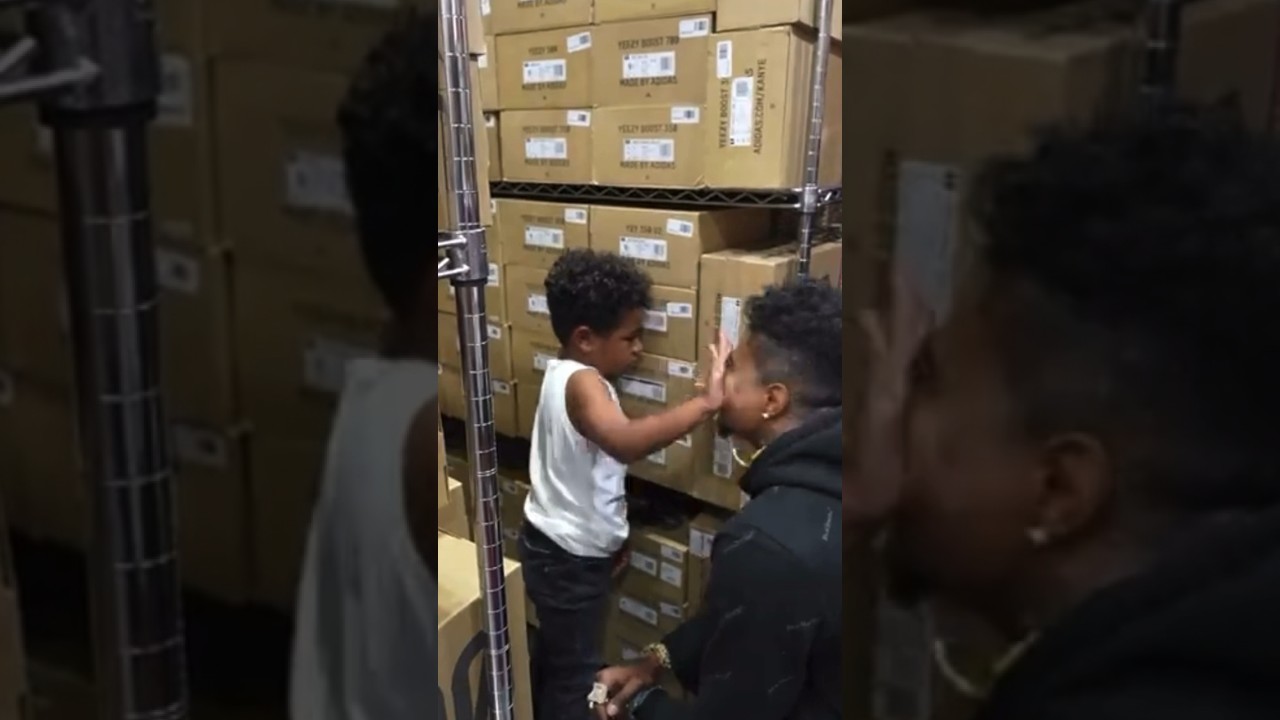 blueface son slaps him on camera because…..😱