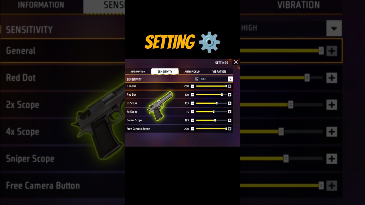 All Gun Headshot Sensitivity Setting After New OB52 Update | Free Fire Max Auto Headshot Sensitivity