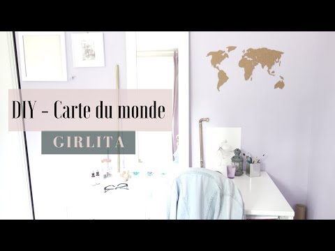 Diy Deco Carte Du Monde En Liège Youtube