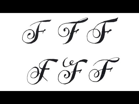 Calligraphy Letter F - How To Write Art Styles - YouTube
