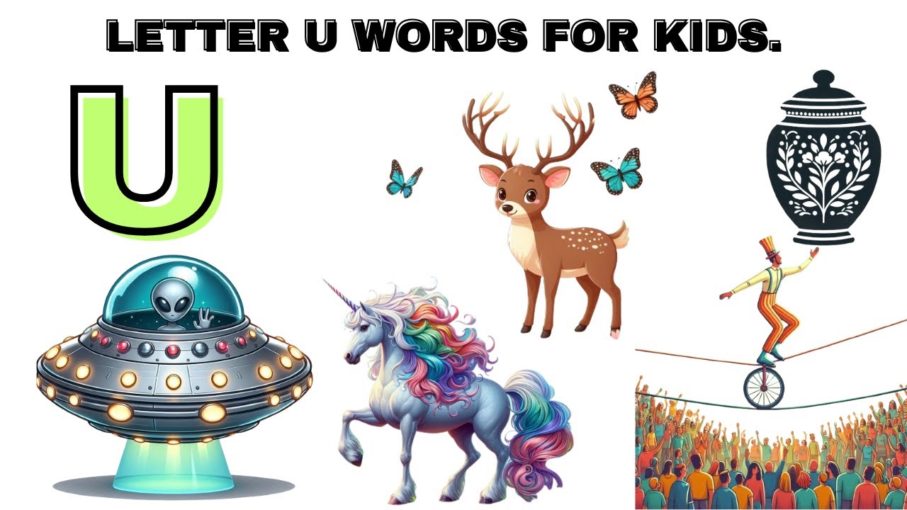 U words for kids | 5 letter words with U | Words starting with U