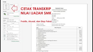 Aplikasi Pengolahan Nilai & Cetak Transkrip Ijazah SMK: Praktis, Akurat, dan Siap Pakai