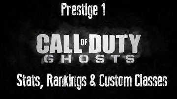 Call of Duty Ghosts | Prestige 1 Stats, Leaderboard Rankings and Custom Classes