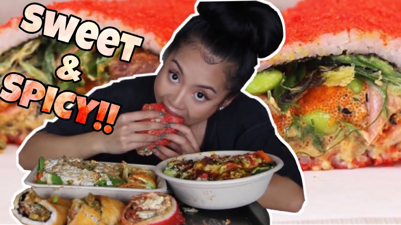 SUSHI BURRITO MUKBANG