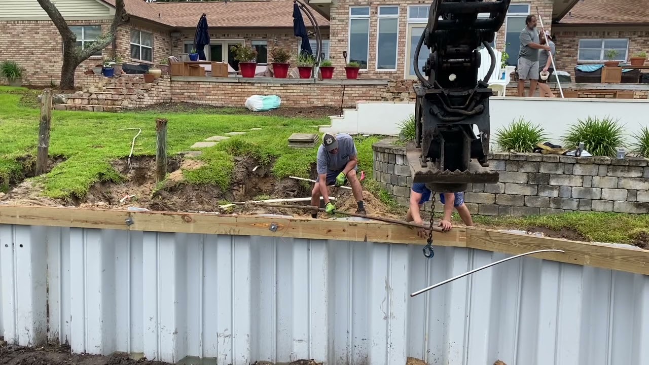 Виниловые шпунтовые сваи и крепление Manta Ray Earth