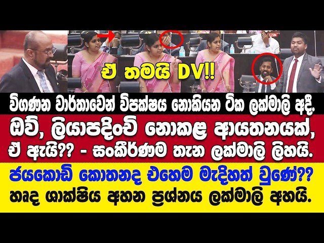 විගණන වාර්තාවේ විපක්ෂෙ නොකියනටික ලක්මාලි කියයි.පොටෙන්සියා ගැන කියපු DV එක්කම විපක්ෂෙ උස්සලා පොලේගහයි