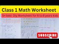 class 1 math worksheet/ grade 1 maths worksheet/diy worksheet for grade 1