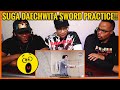 Wait, is that a REAL Sword?! 😮 SUGA's Daechwita Sword Dance Practice (REACTION)
