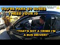 Cop Wanted Bus Drivers ID For Parking Next To Buses