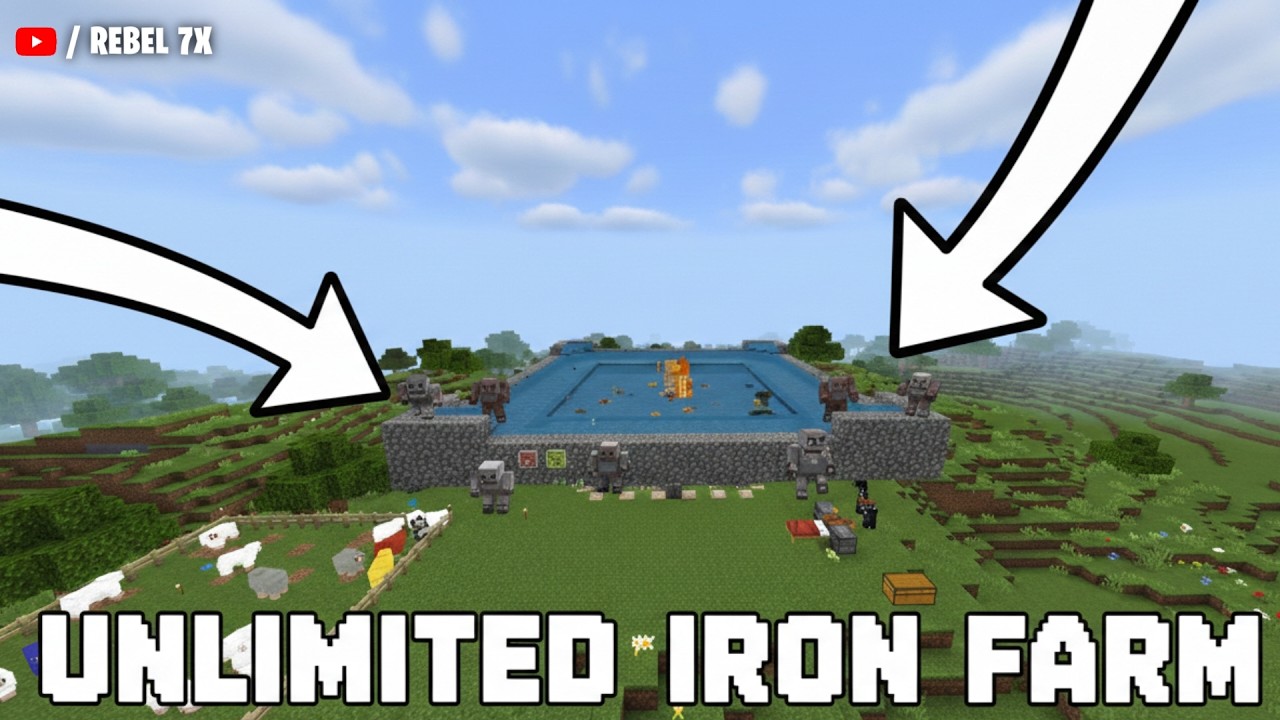 I MAKE IRON FARM IN MINECRAFT 26 SURVIVAL WORLD - YouTube