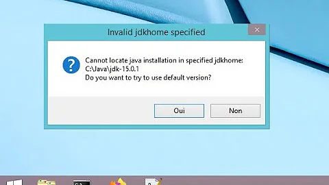 Netbeans cannot locate java installation