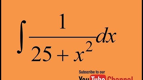 How to integrate 1/(25+x^2), Integration by substitution, indefinite integral, calculus
