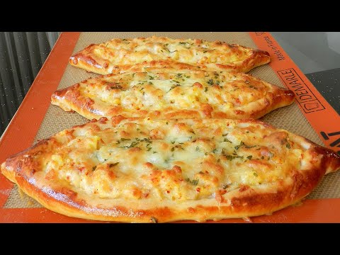 Cheese Garlic Potato Pide - Mozzarella Cheese Bread Delicious! | Ninik Becker