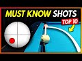 Top 10 critical shots you must know  how to execute them