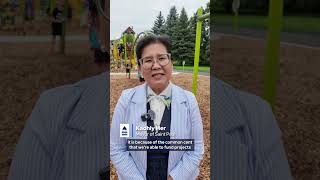 Renovated South Saint Anthony Park play area and athletic courts
