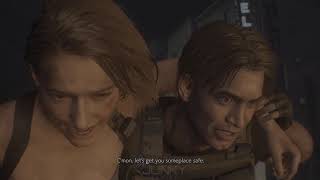 RE3 Carlos saves Jill but she does not trust him - Resident Evil 3 Remake