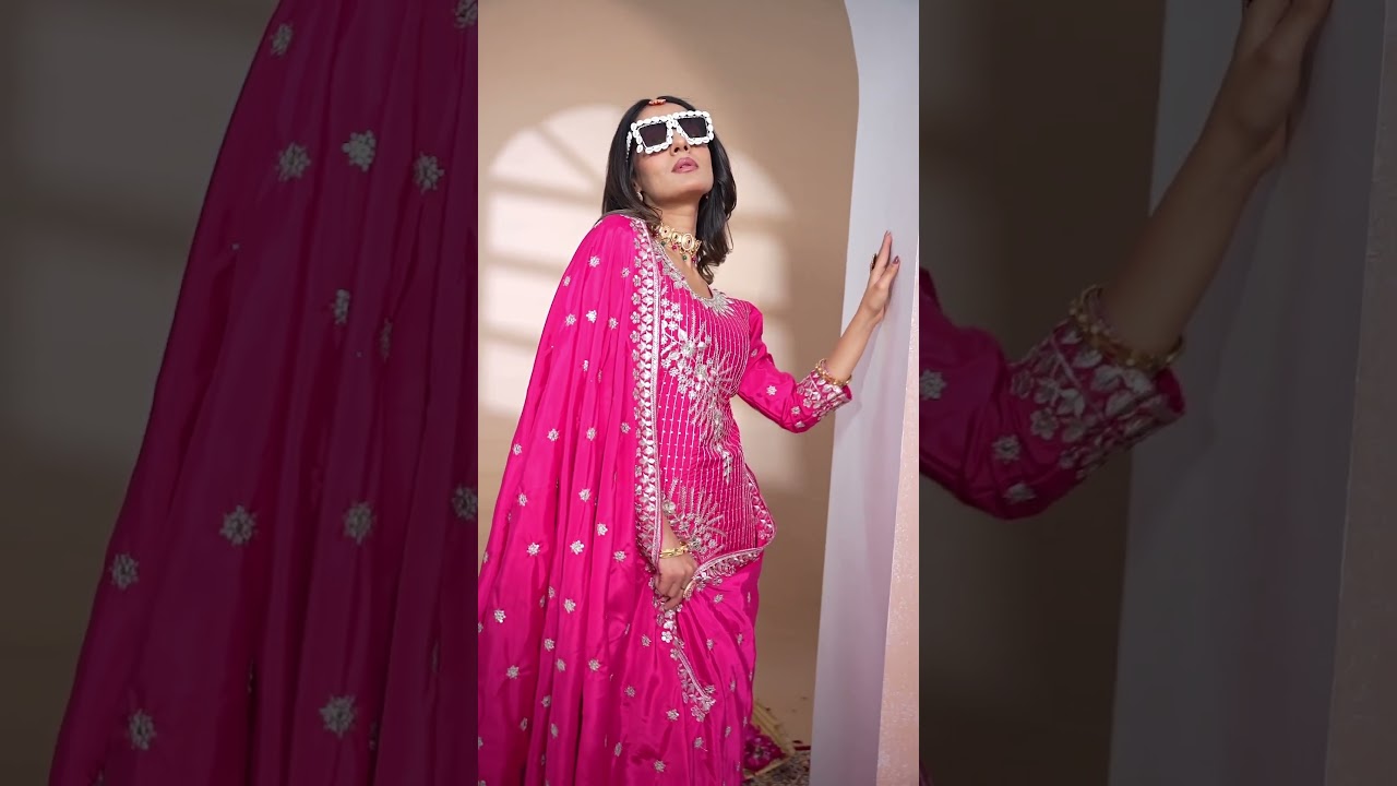 Dark Pink Natural Crepe Suit