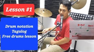 Drums  note reading Lesson #1