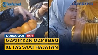 Wanita Cekikikan Masukkan Makanan ke Tas saat Hajatan, Tetap Nekat Meski Ditandai Orang