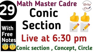 Conic Section for Math Master Cadre 2022 | Geometry ( 2D) | Chapter - 06 |Master Cadre | Full Course