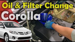 Toyota Corolla Sedan Engine Oil Filter Change 2008 to 2012