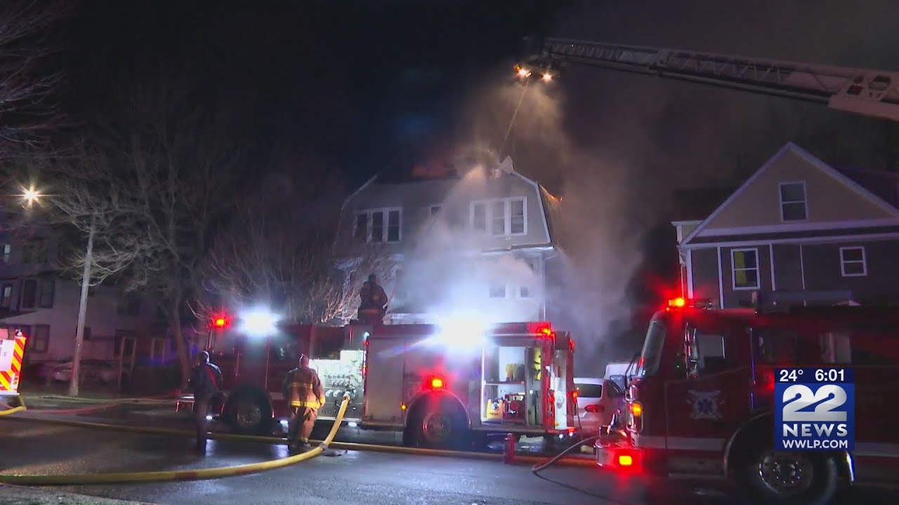 House fire on Fairview Avenue in West Springfield - YouTube