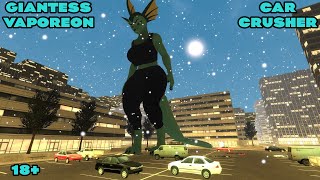 18 Giantess Vaporeon Car Crusher Giantess Animation