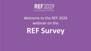 REF Survey webinar