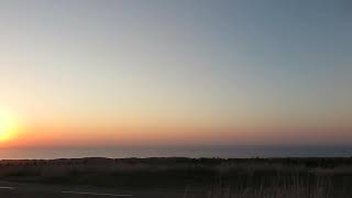 ウェザーリポート動画0522(寒風山からの夕陽)@秋田県男鹿市(18:40頃)