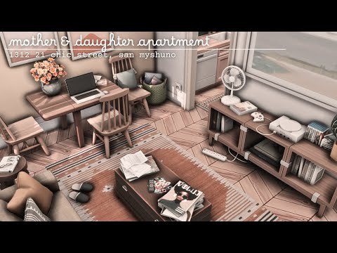 MOTHER & DAUGHTER apartment 🧡 | The Sims 4 | apartment renovation | speed build [cc]
