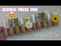 Moss garden  acrylic press ons   how to avoid shrinking press ons  duck nails