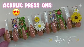 MOSS GARDEN  ACRYLIC PRESS ONS ✨ | HOW TO AVOID SHRINKING PRESS ONS | DUCK NAILS